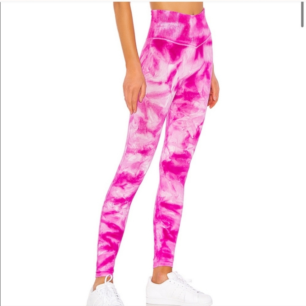 Free People X FP Movement Pink Tie-Dye Leggings Size Small